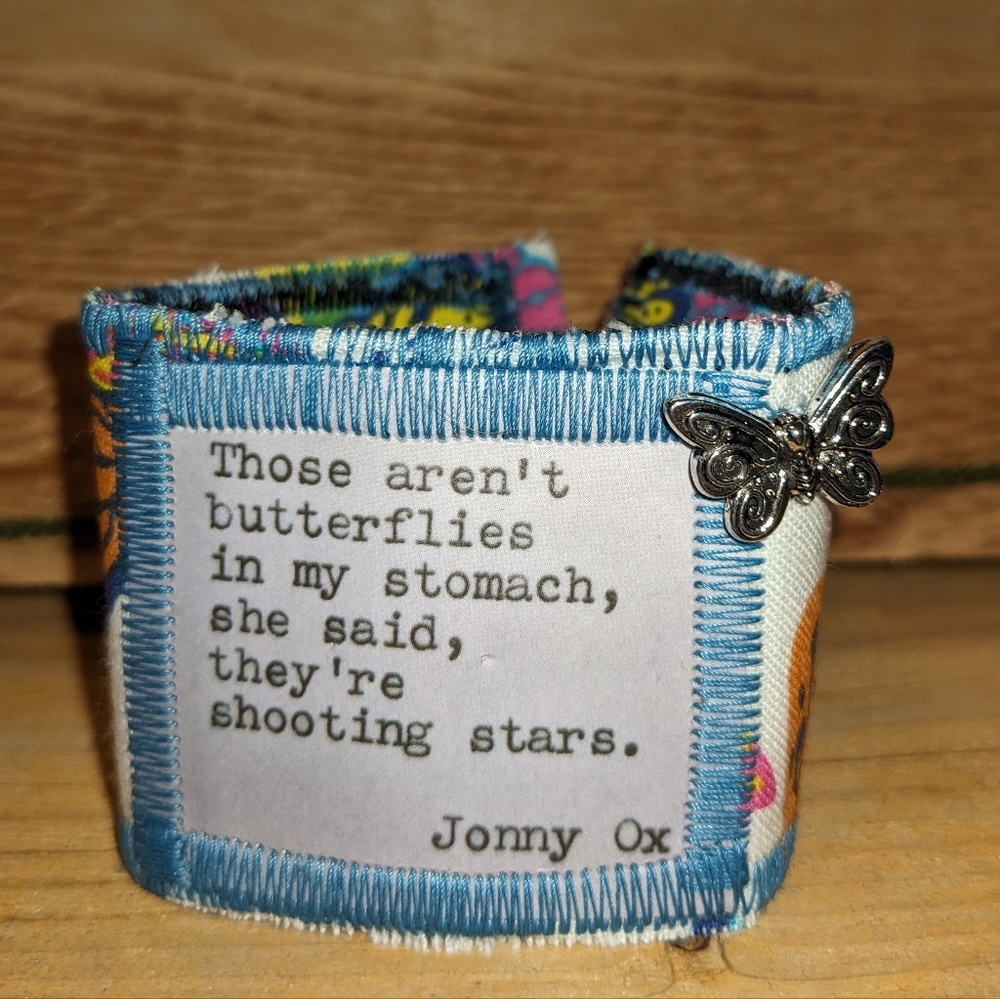 BUTTERFLIES Bracelet Cuff One of a Kind HANDCRAFTED